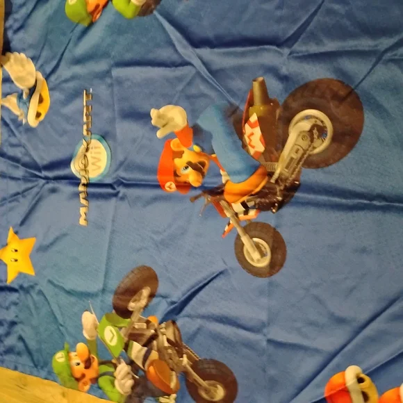 Nintendo Blue Mario Kart Curtains - Picture 3 of 8